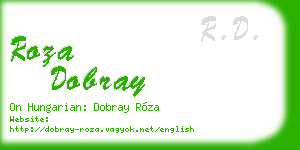 roza dobray business card