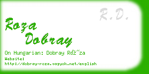 roza dobray business card